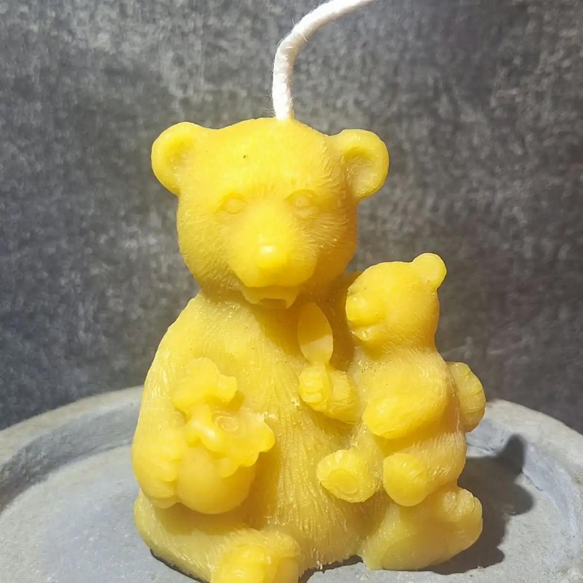 Bougie maman et ourson avec sa sucette